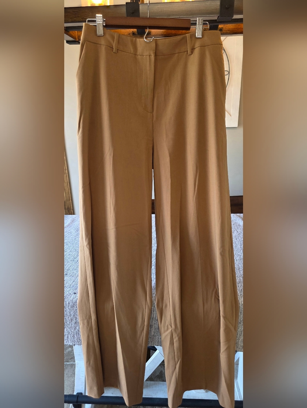 Calvin Klein Camel Wide-Leg Trousers